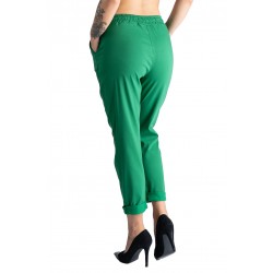 Pantaloni Casual Verde, Snur In Talie Ariana,Marime Mare